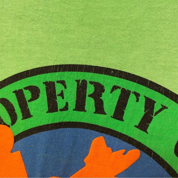Vintage 1990 Nickelodeon Universal Studios Promo Slime Shirt Bright Green Tank - Picture 8 of 11